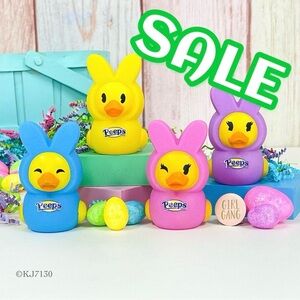 Peeps Duckalooz Easter PEEPS Rubber Duck Duckie Set Of 4 NEW HTF Cruise Ducking
